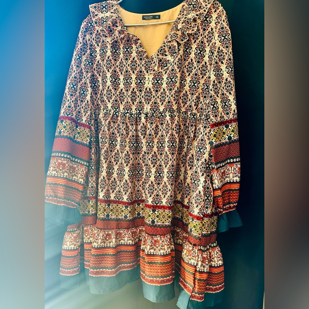 Women’s long sleeved boho styled dress